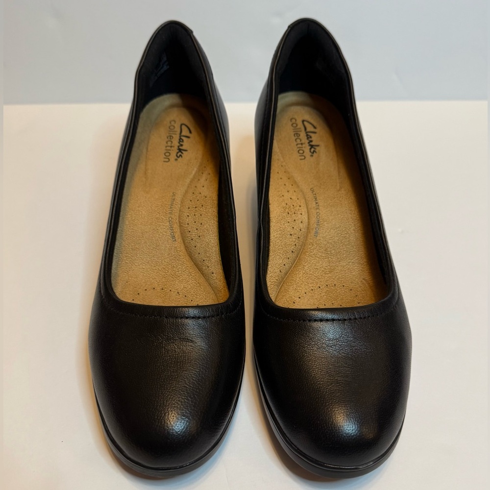 Clarks Emily Ruby Block-Heel Comfort Pumps Size 9.5 Black - Picture 2 of 16